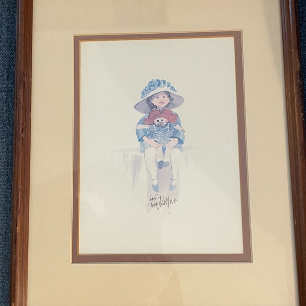 Framed P. Buckley Moss, “Jennifer” , 665/1000 signed 1986